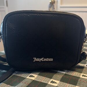 Juicy Couture Black Embossed Crossbody Bag